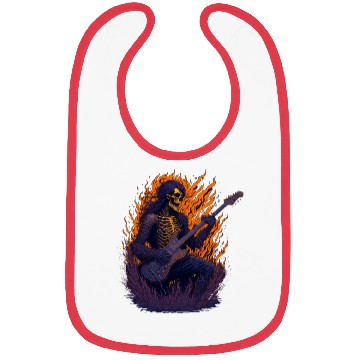 Discover Skeleton Playing Guitar Bibs