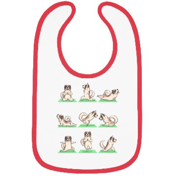 Discover Saint Bernard Dog Yoga Pose Zen Workout Exercise Bibs