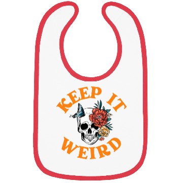 Discover Keep It Weird Morbid Halloween Bibs