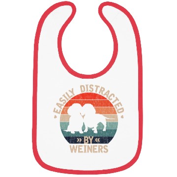 Discover Easily Distracted By Weiners Pet Lover Bibs
