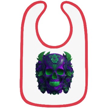 Discover Enigmatic Elegance: The Blue & Green Skull Bibs