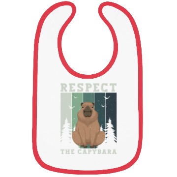 Discover Retro Respect The Capybara Capybara Lover Meme Bibs