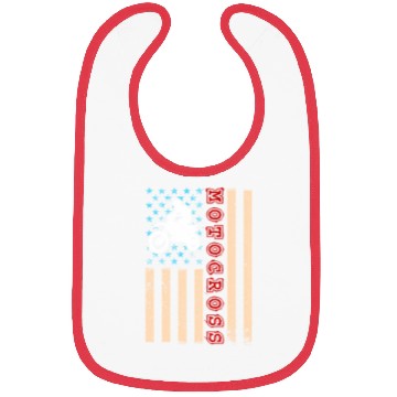 Discover Dirt Bike Motocross Rider Us American Flag Bibs