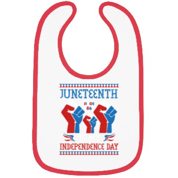 Discover Juneteenth Is My Independence Day Since 1865 Red Bibs