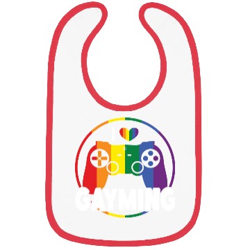Discover I Love Gayming Gay Pride Lesbian Rainbow Flag Bibs