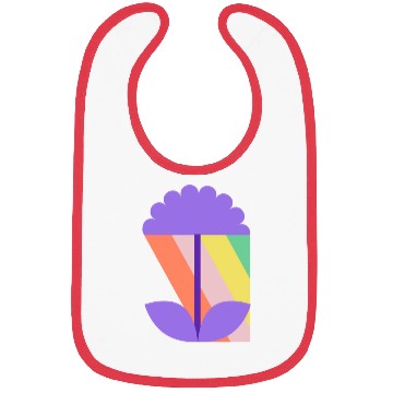 Discover Rainbow Flower Nature Happy Camping Bibs