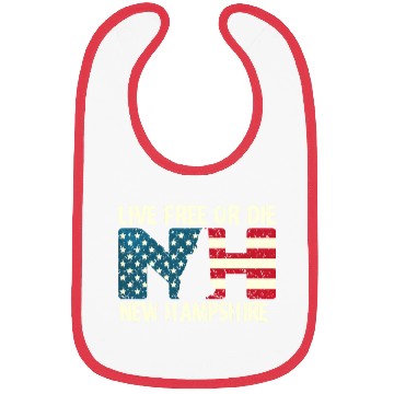 Discover New Hampshire Patriotic Live Free Or Die Product Bibs