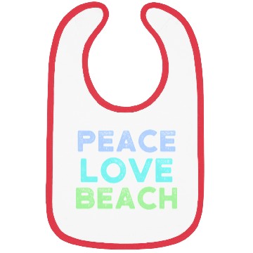 Discover Peace Love Beach Distressed Bibs