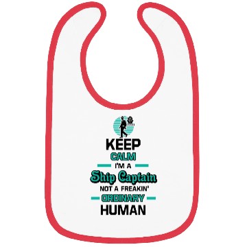 Discover Keep Calm Im A Ship Captain Bibs