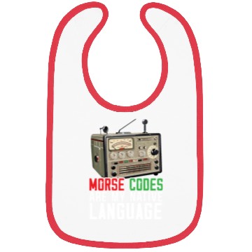 Discover Ham Radio Operator Morse Code Radioactivity Bibs