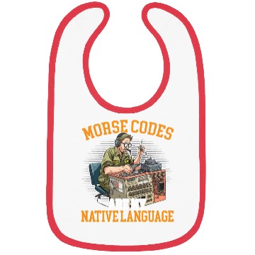 Discover Ham Radio Operator Morse Code Radioactivity Bibs