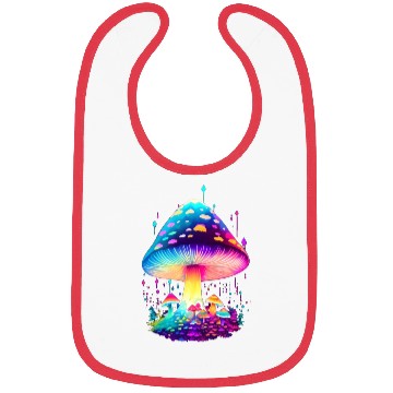 Discover Enchanting Fungi: A Neon Wonderland Bibs
