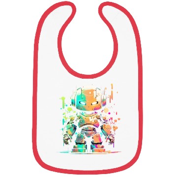 Discover Retro Robot Cute Robotic Engineer Technology Bibs