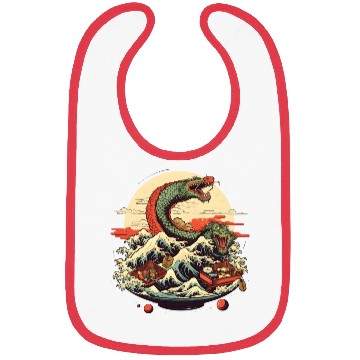 Discover Sushi Dragon Japanesse Kawaii Bibs