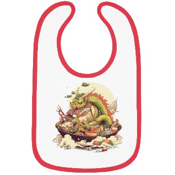 Discover Sushi Dragon Japanesse Kawaii Bibs