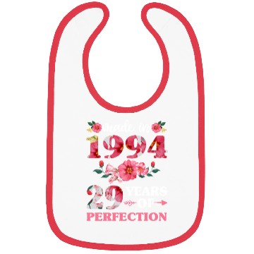 Discover 29Th For Floral Made In 1994 Bibs