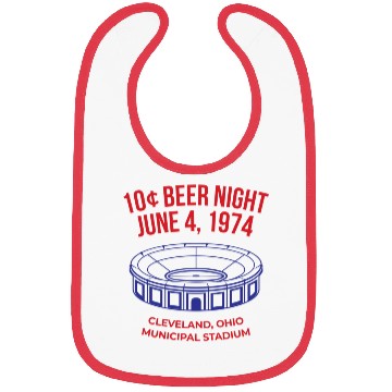 Discover Cleveland Baseball 10 Cent Beer Night Bibs