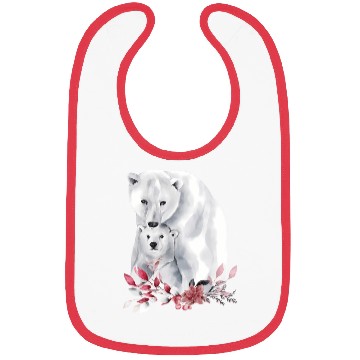 Discover Mama Polar Bear And Baby Cub For And Bibs