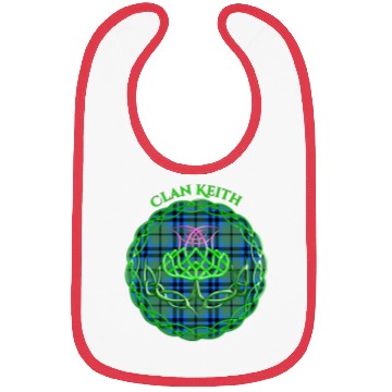Discover Clan Keith Scottish Tartan Celtic Thistle Bibs
