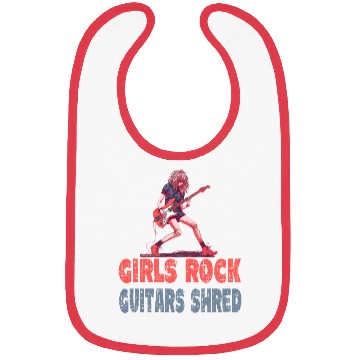 Discover Gilrs Rock Guitar Shrek Bibs