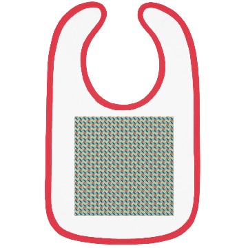 Discover Retro Orange Teal Pattern Bibs