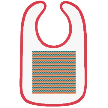 Discover Retro Orange Teal Pattern Bibs