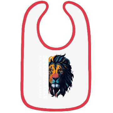 Discover Be courageous, Be strong and courageous, Lion Head Bibs