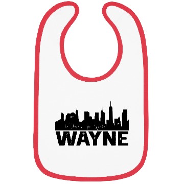 Discover Wayne Skyline Black Wayne Michigan MI City Design Bibs
