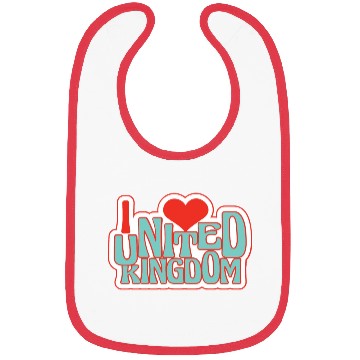 Discover United kingdom hearts Bibs