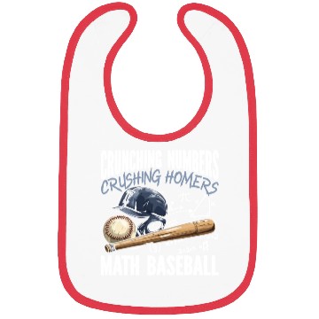 Discover Baseball Math Lover Mathematician Baseball Player Bibs