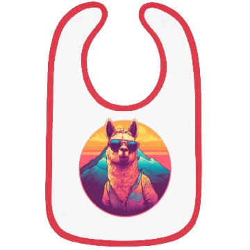 Discover Funny Alpaca with Sunglasses - Alpacatude Bibs