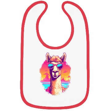 Discover Funny Alpaca with Sunglasses - Alpacatude Bibs