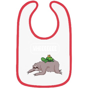 Discover Sloth Turtle Snail Lazy Sleeping People Gift Bibs
