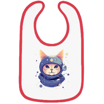 Discover cat in space Bibs