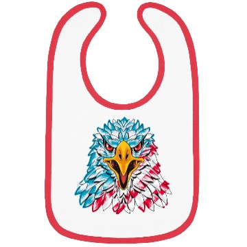 Discover America Eagle Independence Day US Patriot Bibs