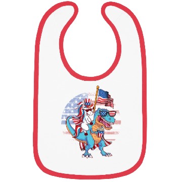 Discover Amerisaurus Cat Lovers USA Party Independence Day Bibs