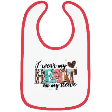 Discover I Wear My Heart On My Sleeve Bibs
