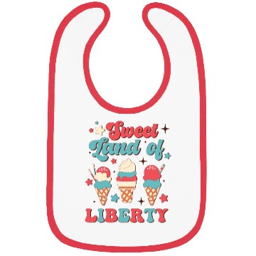 Discover Sweet Land Of Liberty, Independence Day Bibs