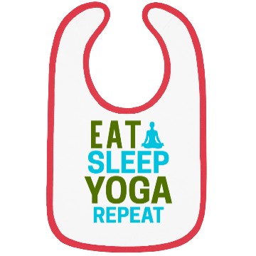 Discover Eat sleep yoga repeat Bibs