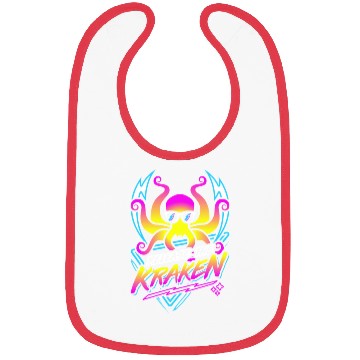 Discover Release The Kraken Retro Neon Synthwave 80s 90s Bibs