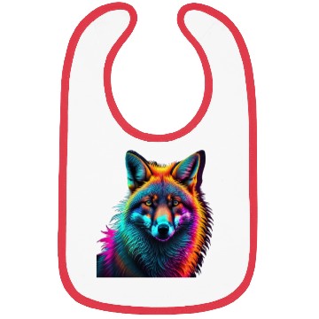 Discover Cool neon wolf Bibs