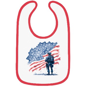 Discover Stars And Stripes Bibs