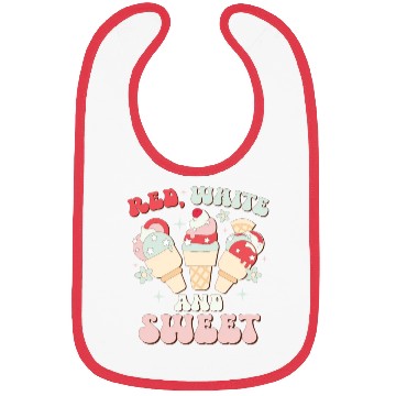 Discover Red, White And Sweet, Independence Day Bibs