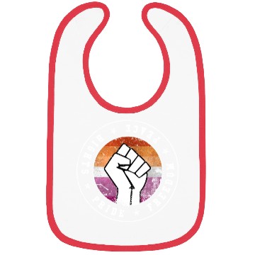 Discover Lesbian LGBT Flag Emblem W grunge Bibs