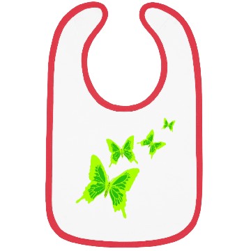 Discover Green butterfly Bibs