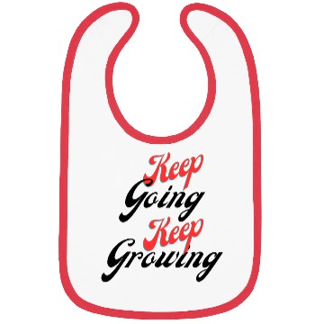 Discover Keep going keep growing yellow Bibs
