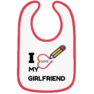 Discover I love my girlfriend hipster Bibs