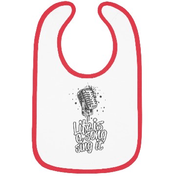 Discover Life is a Song Sing It red Bibs