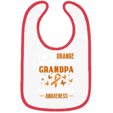 Discover I Wear Orange For My Grandpa Multiples Sclerosis Bibs