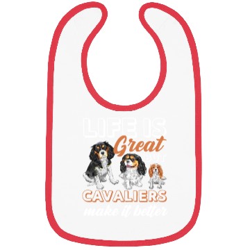 Discover Life Is Great But Cavalier King Charles Spaniel Bibs